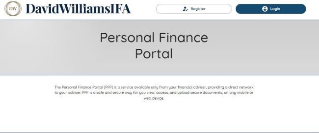 Access your information via the Personal Finance Portal